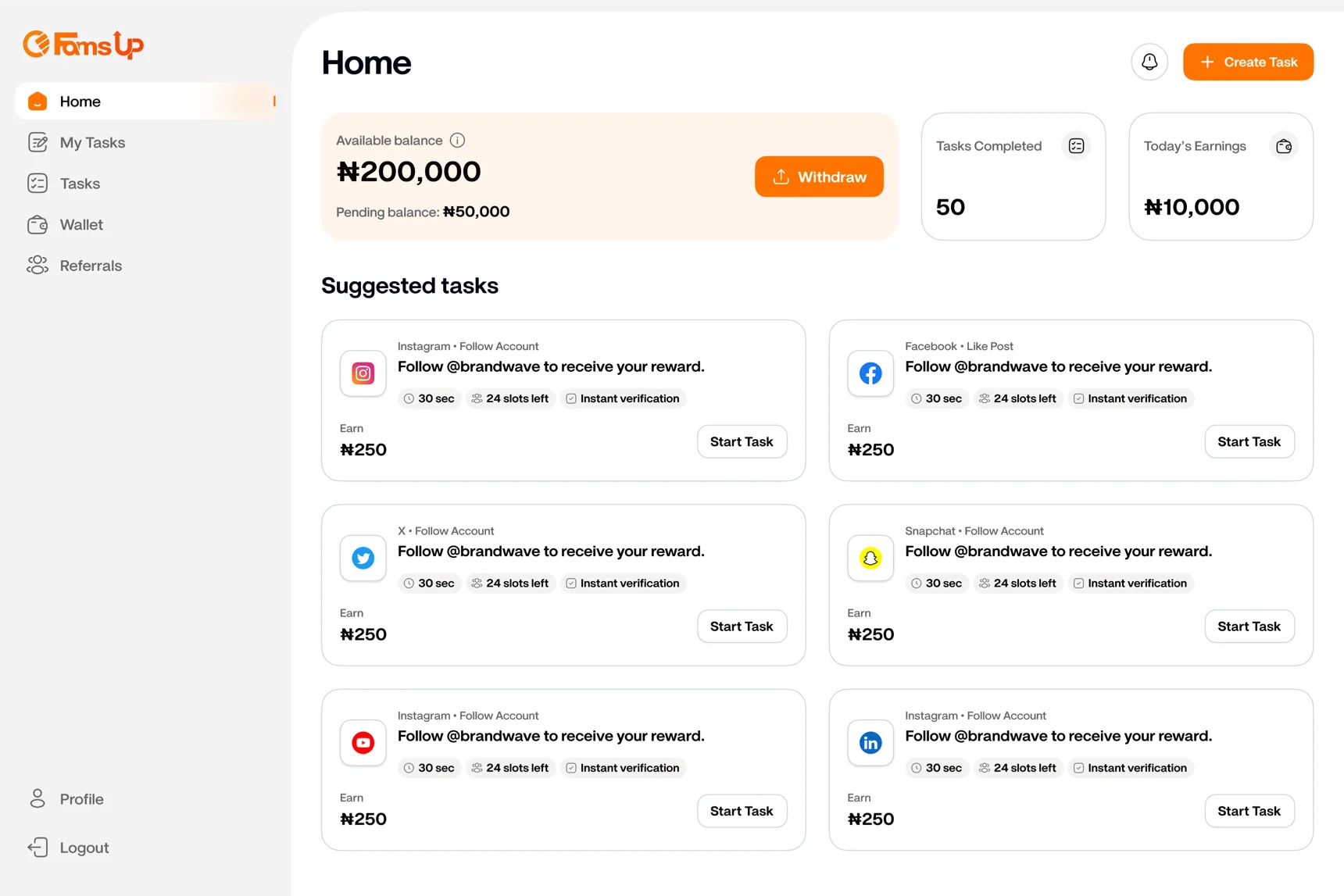 Dashboard preview