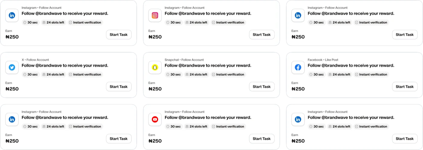 Task cards